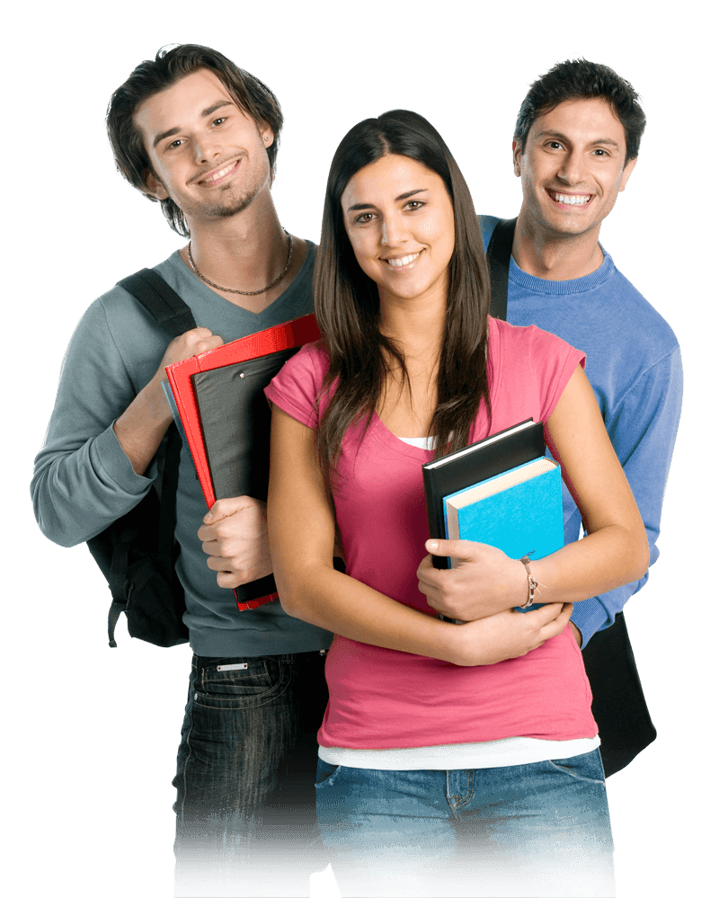 Sri Lankan students studying French with their course books